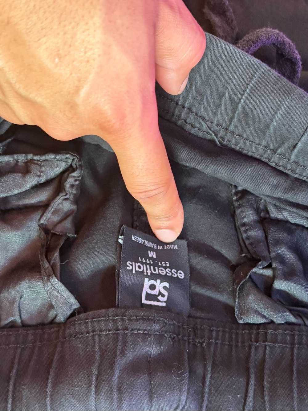 Essentials Menβs Black Jogger Sweatpants